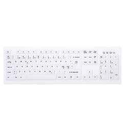 CHERRY AK-C8100F-FUS-W/NOR clavier RF sans fil QWERTY Norvégien Blanc