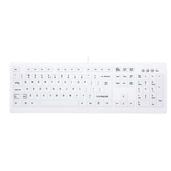 CHERRY AK-C8100F-UVS-W/BE clavier USB AZERTY Belge Blanc