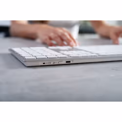 CHERRY KW 9100 SLIM FOR MAC clavier USB + Bluetooth AZERTY Français Argent - Vue supplémentaire 6