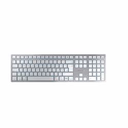 CHERRY KW 9100 SLIM FOR MAC, USB + Bluetooth, QWERTY, Argent