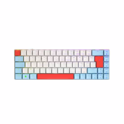 CHERRY MX-LP 2.1 Compact Wireless, 65%, RF sans fil + Bluetooth, Clavier mécanique, AZERTY, LED RGB, Blanc
