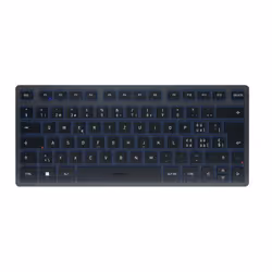 CHERRY KW 7100 MINI BT, Sans fil, Bluetooth, Commutateur de touche « ciseaux », QWERTZ, Bleu