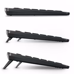 CHERRY Stream keyboard ultimate clavier maison/bureau USB + RF Wireless + Bluetooth AZERTY Français Noir - Vue supplémentaire 4