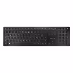 CHERRY KW 9100 SLIM, Taille réelle (100 %), Sans fil, RF sans fil + Bluetooth, Commutateur de touche « ciseaux », QWERTY, Noi ...