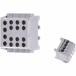 Bornier Répartiteur Gris - 160A - 8 trous ( 2x35 /6x25 mm² ) montage sur rail din Raccordement fil Cuivre ou/et Alu Garantie ...
