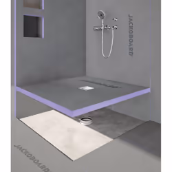 Caractéristiques techniques de JACKOBOARD® Aqua : Receveur de douche extra plat en mousse dure de polystyrène extrudé avec re ...