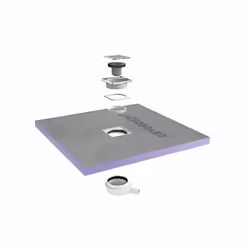 Ce pack contient : - 1 Bonde Horizontale Jackon New - 1 Receveur JACKOBOARD Aqua Centré 120X120 - Sans vidage Siphon Horizont ...