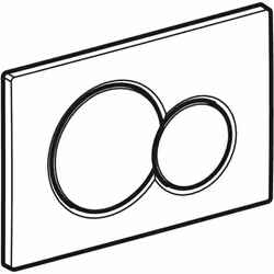 Geberit 115.770.KA.5 pièce de remplacement de chasse d’eau Plaque de rinçage Chrome