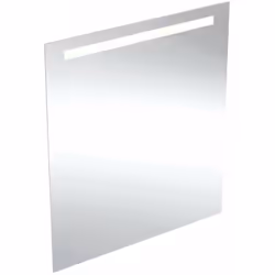 Miroir Option Basic Square dans un cadre alu avec éclairage LED couleur aluminium anodisé dimensions : 800 × 900 × 32 mm Ecla ...