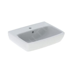 Selnova Square - Lave-mains 450x350 mm, avec un trou de robinetterie, avec trop-plein, blanc 500.322.01.7 - Geberit