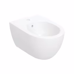 Geberit Acanto 1 x bidet mural pour robinetterie monotrou avec tuyaux de raccordement flexibles suspendu au mur entrée deau c ...