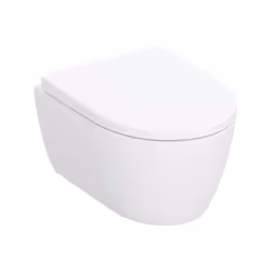 Geberit iCon 1 x Set de WC suspendu chasse deau basse profondeur forme fermée pour chasses deau à encastrer Convient au monta ...