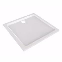 Receveur Prima Style extra-plat carré - A poser ou à encastrer blanc - Marbrex - Finition Gelcoat - Autoportant, pas besoin d ...