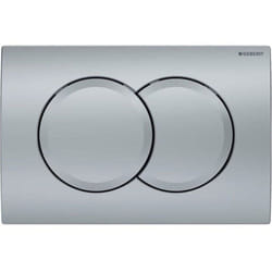 Geberit - Delta01 plaque de déclenchement double touche, chrome mat (115.107.46.1)