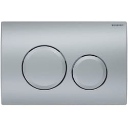 Delta20 plaque de déclenchement double touche, chrome mat (115.127.46.1) - Geberit