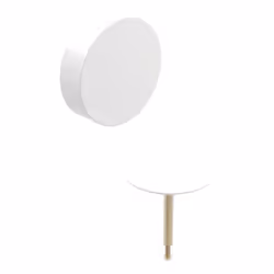Kit d’assemblage de la garniture de vidage de baignoire, d52 couleur : blanc alpin commande rotative - rosace de commande bou ...