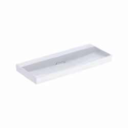 Geberit ONE 1x lavabo largeur 120 cm x hauteur 14,2 cm x profondeur 48 cm Bandeau blanc brillant Peut être encastré sortie ho ...