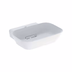 Geberit ONE lavabo 1x lavabo à poser en forme de coupe sortie horizontale blanc mat cache chromé brillant actionnement par ti ...