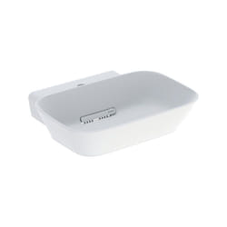 Keramag - Geberit one lavabo à poser en forme de coupe, sortie horizontale,