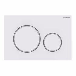 Geberit 115.882.JT.1, Plaque de rinçage, Blanc, Chrome, Geberit, 246 mm, 12 mm, 164 mm