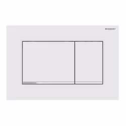 Geberit 115.883.JT.1, Plaque de rinçage, Blanc, Chrome, Geberit, 246 mm, 12 mm, 164 mm