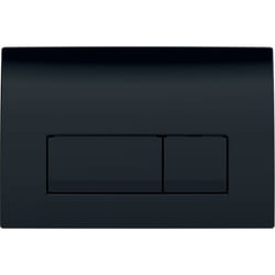 Delta 50 Plaque de commande double touche, Noir brillant (115.119.DW.1) - Geberit