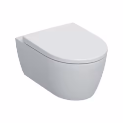 Geberit iCon 1x Set WC suspendu avec siège WC chasse deau profonde forme fermée blanc/mat rimfree suspendu sortie horizontale ...
