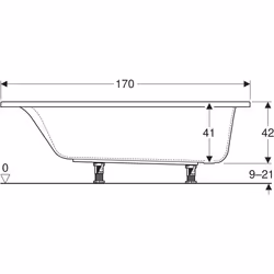 Geberit 554.315.01.1 Baignoire Blanc - Vue supplémentaire 4