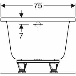 Geberit 554.315.01.1 Baignoire Blanc - Vue supplémentaire 5