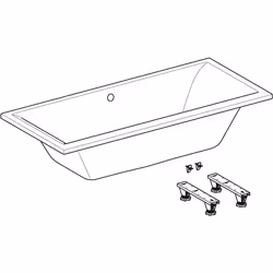 Geberit 554.317.01.1 Baignoire Blanc