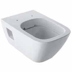 WC suspendu Selnova Square avec fond creux couleur blanche matériau céramique sanitaire pour réservoir à encastrer pour systè ...