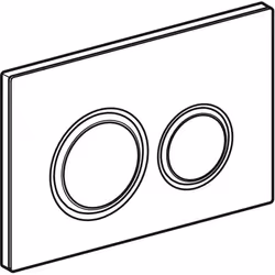 Geberit 115.650.SI.1 pièce de remplacement de chasse d’eau Plaque de rinçage Blanc, Rouge