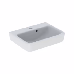 Geberit Renova Plan 1x lave-mains largeur 50 cm x profondeur 38 cm x hauteur 16.5 cm blanc rectangulaire 1 trou de robinetter ...