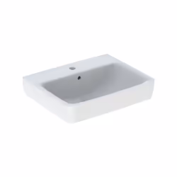 Geberit Renova Plan 1x lavabo largeur 55 cm x profondeur 44 cm x hauteur 18 cm blanc rectangulaire 1 trou de robinetterie ave ...