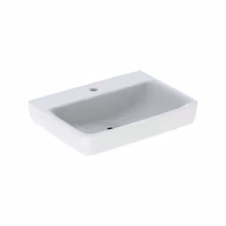 Geberit Renova Plan 1x lavabo largeur 65 cm x profondeur 48 cm x hauteur 18 cm blanc rectangulaire 1 trou de robinetterie san ...