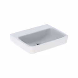 Geberit Renova Plan 1x lavabo largeur 60 cm x profondeur 48 cm x hauteur 18.5 cm blanc rectangulaire sans trou pour robinet s ...