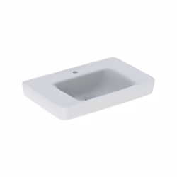Geberit Renova Plan 1x lavabo avec tablette largeur 75 cm x profondeur 48 cm x hauteur 18.5 cm blanc rectangulaire 1 trou de  ...