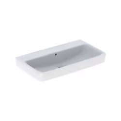 Geberit Renova Plan 1x lavabo largeur 85 cm x profondeur 48 cm x hauteur 18.5 cm blanc rectangulaire sans trou pour robinet a ...