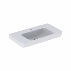 Geberit Renova Plan 1x lavabo avec tablette largeur 90 cm x profondeur 48 cm x hauteur 18.5 cm blanc rectangulaire 1 trou de  ...