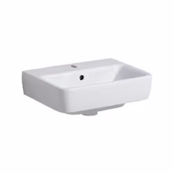 Geberit Renova Plan 1x lavabo à poser largeur 45 cm x profondeur 34 cm x hauteur 17 cm blanc rectangulaire 1 trou de robinett ...