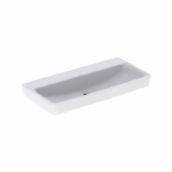 Geberit Renova Plan 1x lavabo largeur 100 cm x profondeur 48 cm x hauteur 18.5 cm blanc rectangulaire sans trou pour robinet  ...