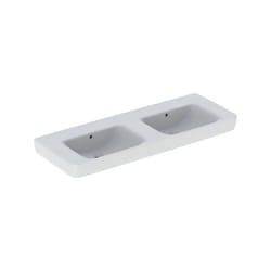 Geberit Renova Plan, lavabo double, 130x48 cm, sans trou pour