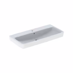 Geberit Renova Plan 1x lavabo à poser largeur 100 cm x profondeur 48 cm x hauteur 18.5 cm blanc rectangulaire 1 trou de robin ...