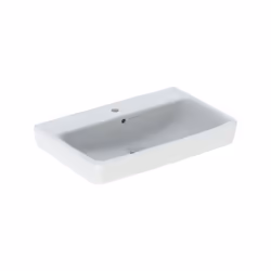Geberit Renova Plan 1x lavabo à poser largeur 75 cm x profondeur 48 cm x hauteur 18.5 cm blanc rectangulaire 1 trou de robine ...