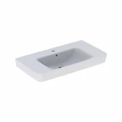 Geberit Renova Plan 1x lavabo avec tablette largeur 90 cm x profondeur 48 cm x hauteur 18.5 cm blanc rectangulaire 1 trou de  ...