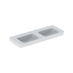 Keramag - Geberit Renova Plan, lavabo double, 130x48 cm, sans trou pour