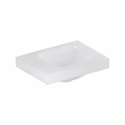 Geberit iCon Light 1x lave-mains largeur 38 cm x profondeur 14 cm Céramique sanitaire blanc rectangulaire sans trou pour robi ...