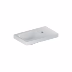 Geberit iCon Light 1x lave-mains largeur 53 cm x profondeur 14 cm Céramique sanitaire blanc rectangulaire avec trou pour robi ...