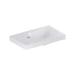 Geberit iCon Light 1x lave-mains largeur 53 cm x profondeur 14 cm Céramique sanitaire blanc rectangulaire avec trou pour robi ...