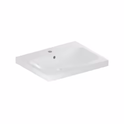 Geberit iCon Light 1x lavabo largeur 60 cm x profondeur 16 cm Céramique sanitaire blanc rectangulaire avec trou pour robinet  ...